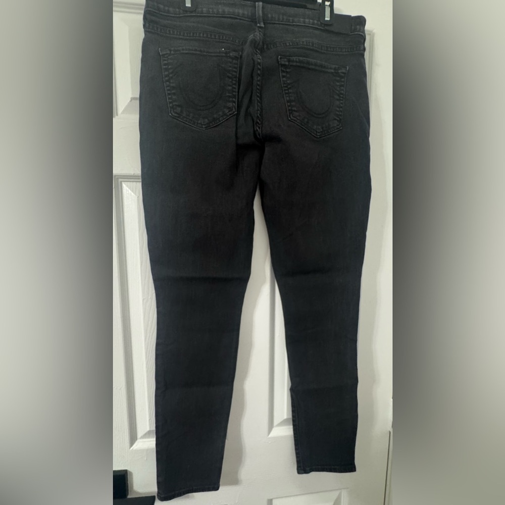 True Religion Black Snake Print Skinny Jeans - Picture 2 of 5